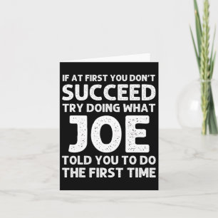 Carte Joe Nom Cadeau Personnalisé Anniversaire Funny Chr
