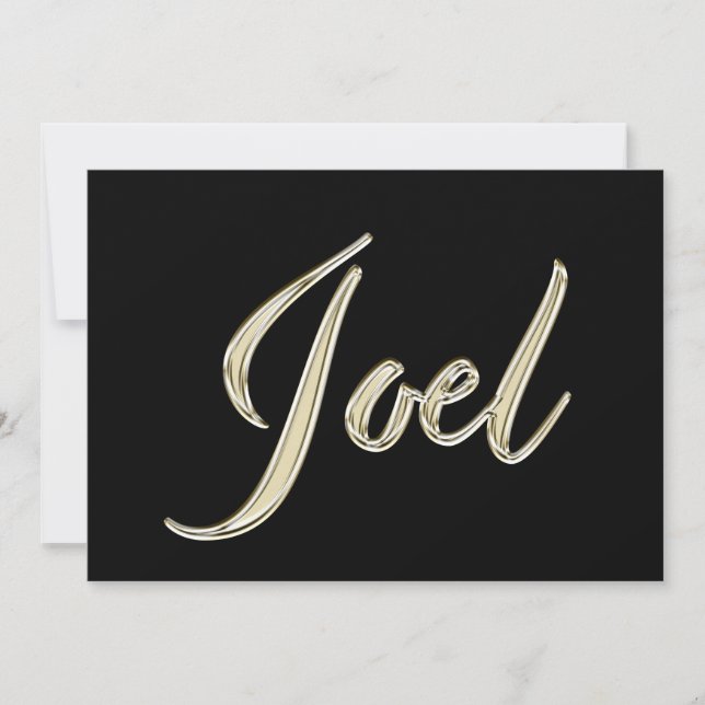 Carte Joel White Gold Handwriting (Devant)