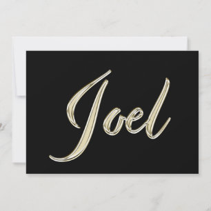Carte Joel White Gold Handwriting