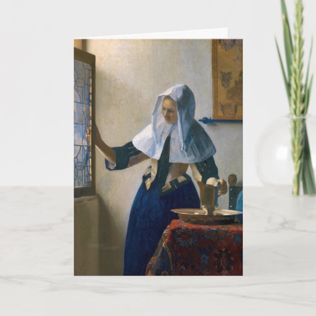 Carte Johannes Vermeer - Femme avec un lanceur d'eau (Devant)