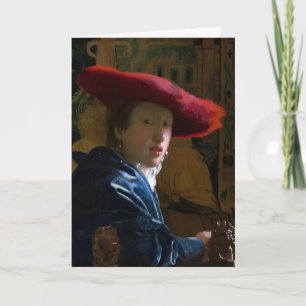 Carte Johannes Vermeer - Fille avec un Casquette rouge