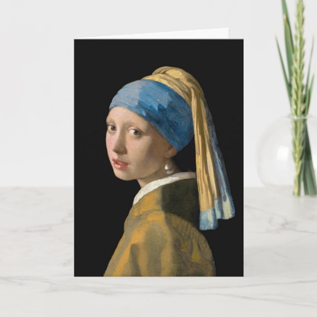 Carte Johannes Vermeer - Fille avec une oreille perle (Devant)