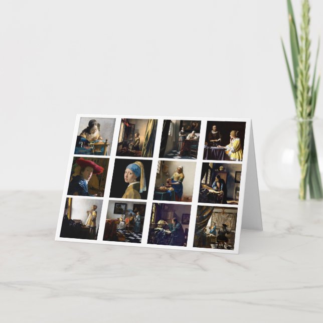 Carte Johannes Vermeer - Grille des chefs-d'oeuvre (Devant)