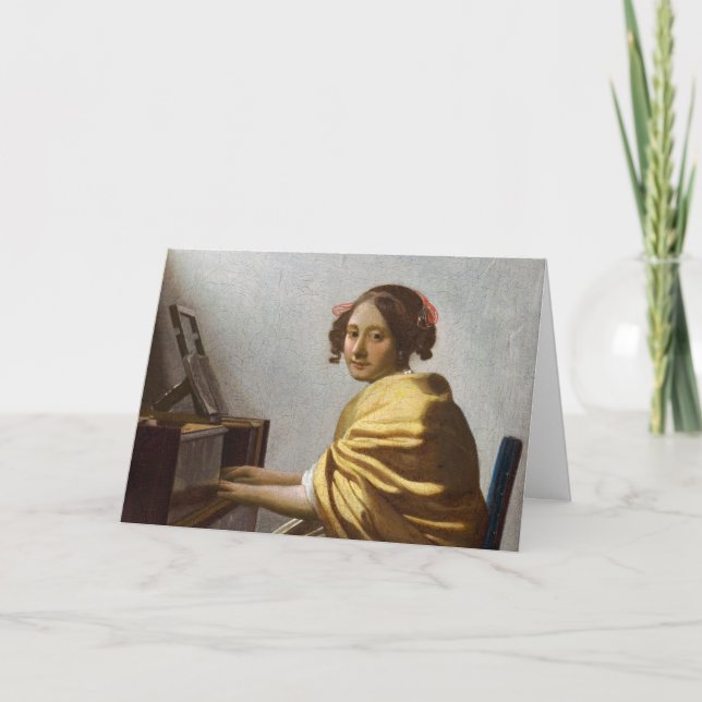 Carte Johannes Vermeer - Jeune femme assise à Virginal (Devant)