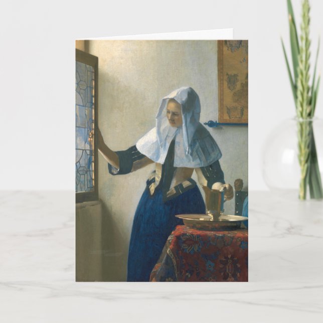 Carte Johannes Vermeer Jeune femme avec un lanceur d'eau (Devant)