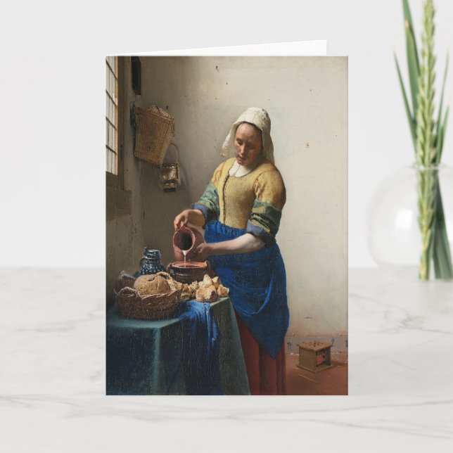 Carte Johannes Vermeer, Milkmaid (Devant)
