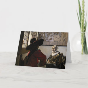 Carte Johannes Vermeer - Officier avec une fille qui rit