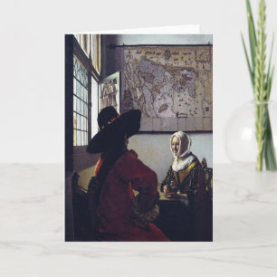 Carte Johannes Vermeer, Officier Et Fille Rirante
