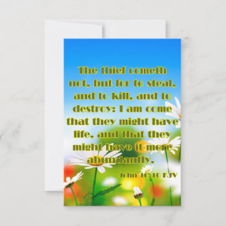 Carte John 10:10 KJV Bible Scripture Pic Greeting