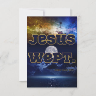 Carte John 11:35 Bible Verse Pic Greeting Card