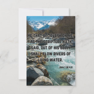 Carte John 7:38 KJV Bible Scripture Pic Greeting