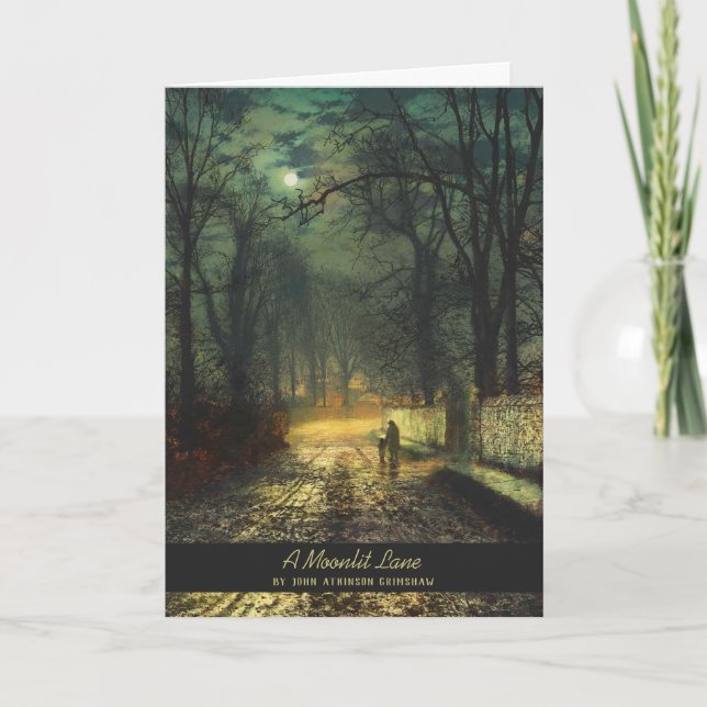 Carte John Atkinson Grimshaw Une voie lune 1874 (Devant)