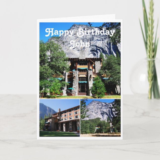 Carte John Happy Birthday Ahwahnee Hotel Yosemite (Devant)