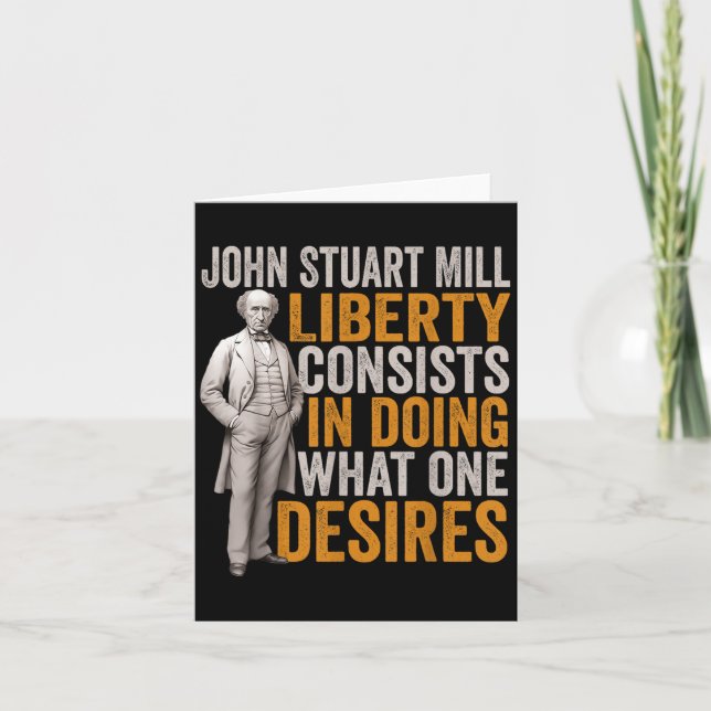 Carte John Stuart Mill Philosophe Citation Philosophie S (Devant)