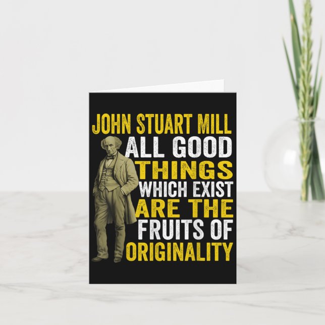 Carte John Stuart Mill Philosophe Citation Philosophie T (Devant)