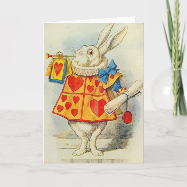 Carte John Tenniel | Le lapin blanc (Devant)