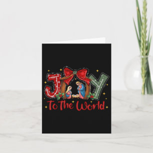 Carte Joie au monde Jésus Noël chrétien Xmas Tr