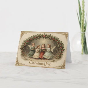Carte Joie de Noël de la chorale des anges vintage rétro