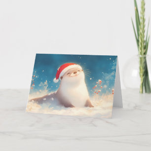 Carte Joie de Noël de la loutre