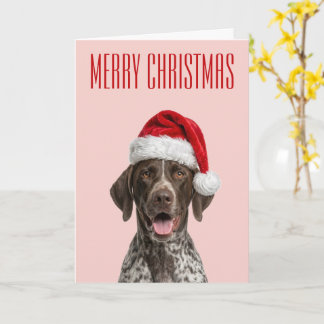 Carte Joie de Noël du Pointer allemand à poil court