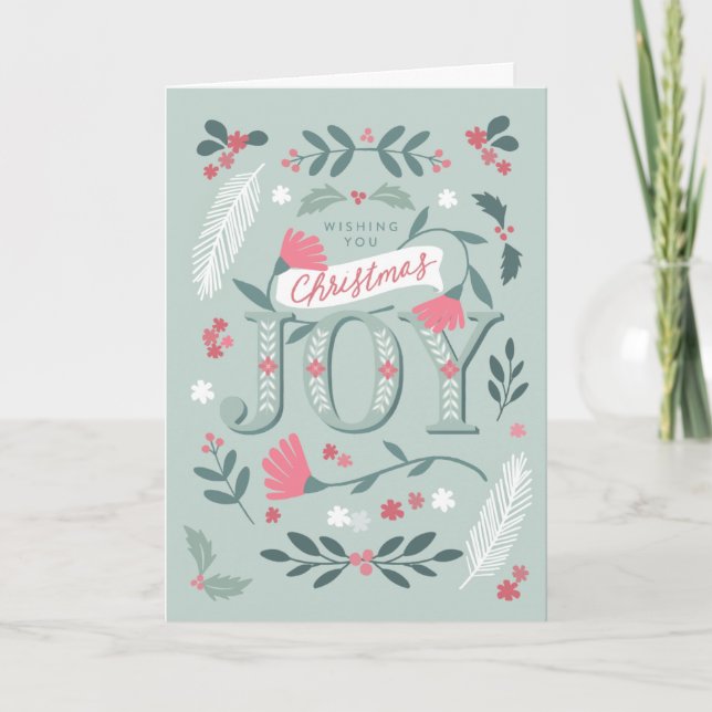 Carte Joie de Noël folklorique de bienvenue (Devant)