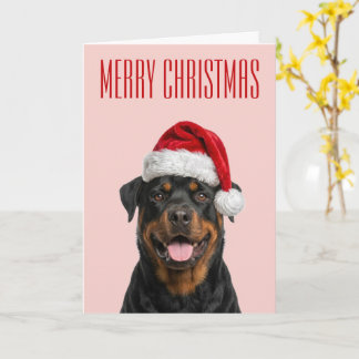 Carte Joie de Noël Rottweiler