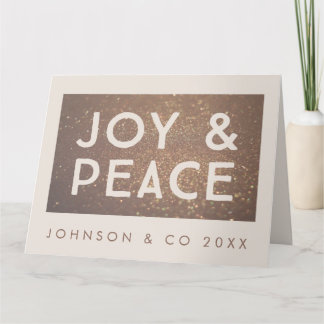 Carte Joie en bronze de parties scintillantes et Noël
