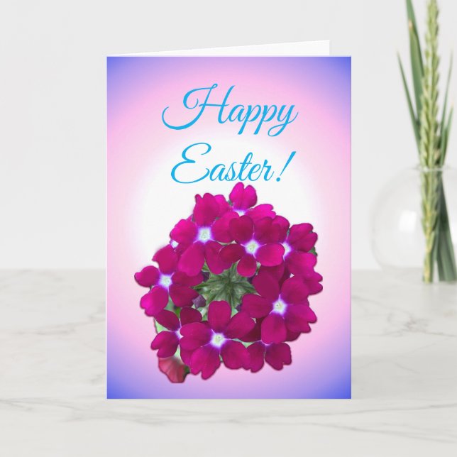 Carte Joie Florale Joyeuses Pâques  (Devant)