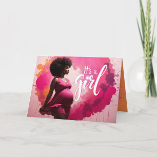 Carte Joie radieuse : C'est une fille ethnique grossesse