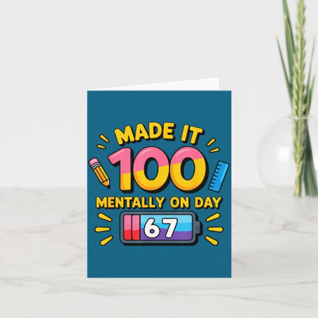 Carte Joli 100 Jours d'école 67 Aura (Devant)