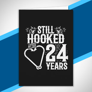 Carte Joli 24e anniversaire de mariage pour couples mari