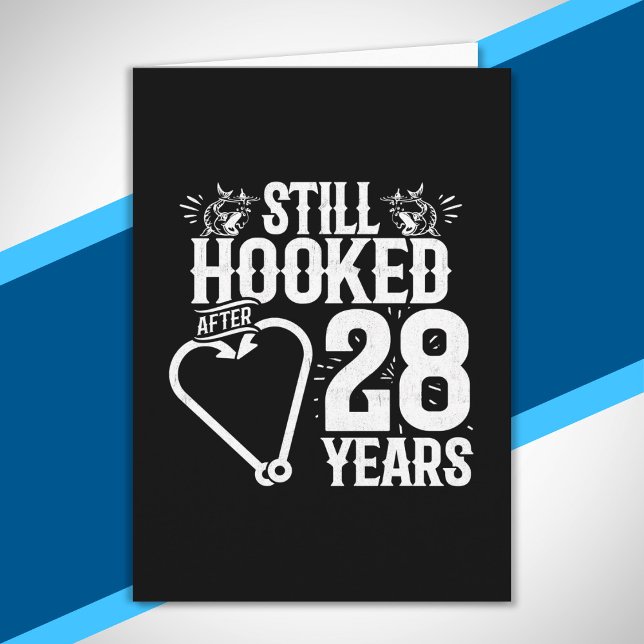 Carte Joli 28e Anniversaire de Mariage pour les Couples  (Créateur téléchargé)