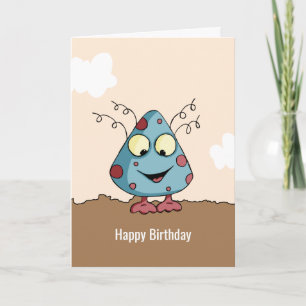 Carte Joli Alien Monster Joyeux anniversaire Personnalis
