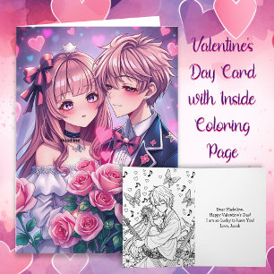 Carte Joli Anime Photo Personnalisée Saint-Valentin