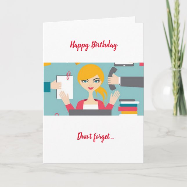 CARTE JOLI ANNIVERSAIRE À MON ***COTRAVAILLEUR*** (Devant)