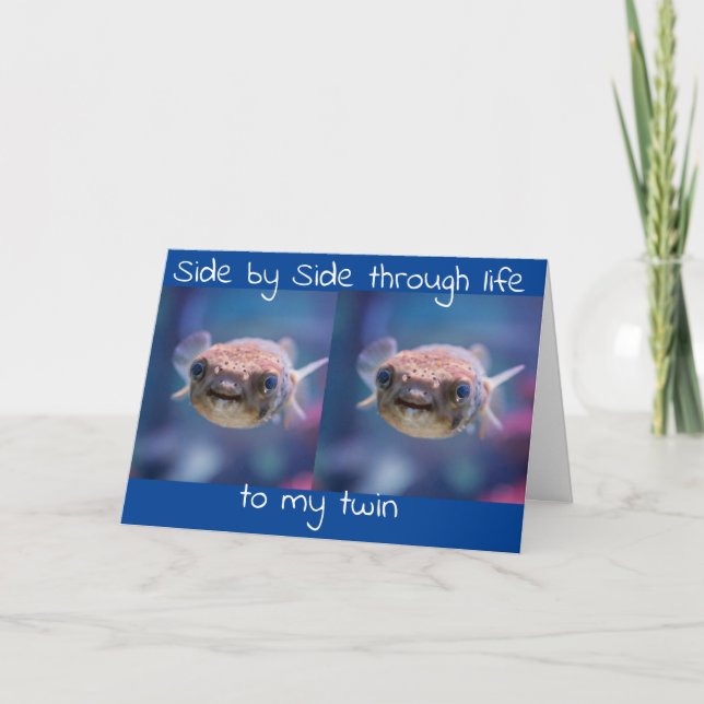 CARTE JOLI ANNIVERSAIRE À MON **TWIN BROTHER** CARD (Devant)
