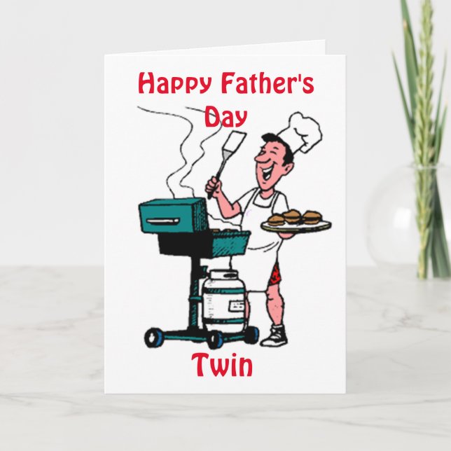 CARTE JOLI ANNIVERSAIRE AU MEILLEUR MAÎTRE GRILL *FRÈRE* (Devant)