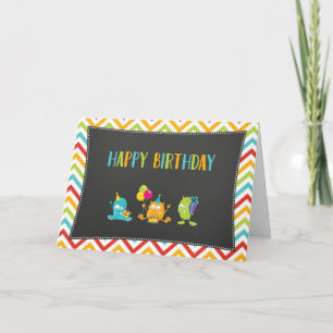 Carte Joli Anniversaire du Petit Monstre