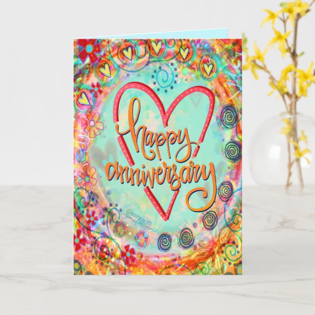 Carte Joli Anniversaire Floral Whimsical (Fleur jaune)