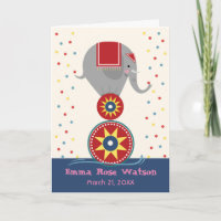 Joli anniversaire pour enfant avec éléphant acroba