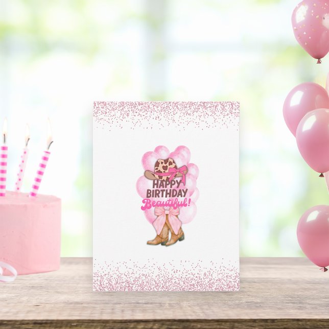 Carte Joli Anniversaire Rose mignonne Belle Petite Femme (Créateur téléchargé)
