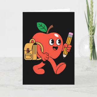 Carte Joli Apple Retourne À L'école