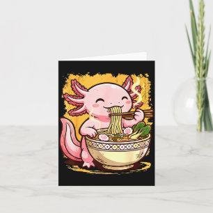 Carte Joli Axolotl Mange des Nouilles Ramen Axolotls Ram