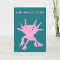 Joli Axolotl Rose Salamandre Anniversaire Personna