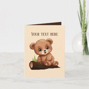Carte Joli bébé ours ajouter du texte n'importe quel but