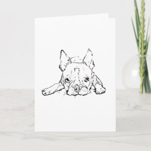Carte Joli Bouledogue Français, Frenchie En pensant à to