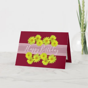 Carte Joli Bouquet Floral Fleur Fleur Rouge Anniversaire