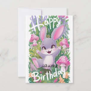 Carte Joli Bunny Digital Anniversaire