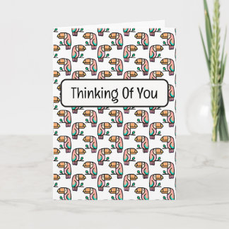 Carte joli cadeau d'animal de toucan tropical mignon pou