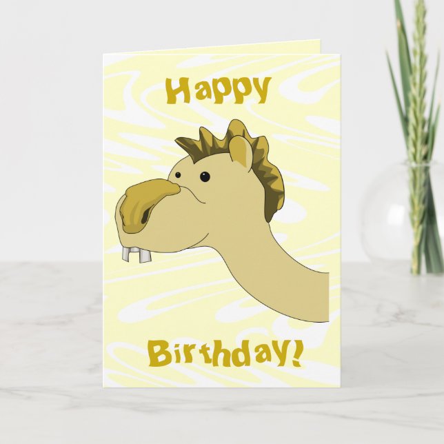 Carte Joli Camel Cartoon. Anniversaire (Devant)